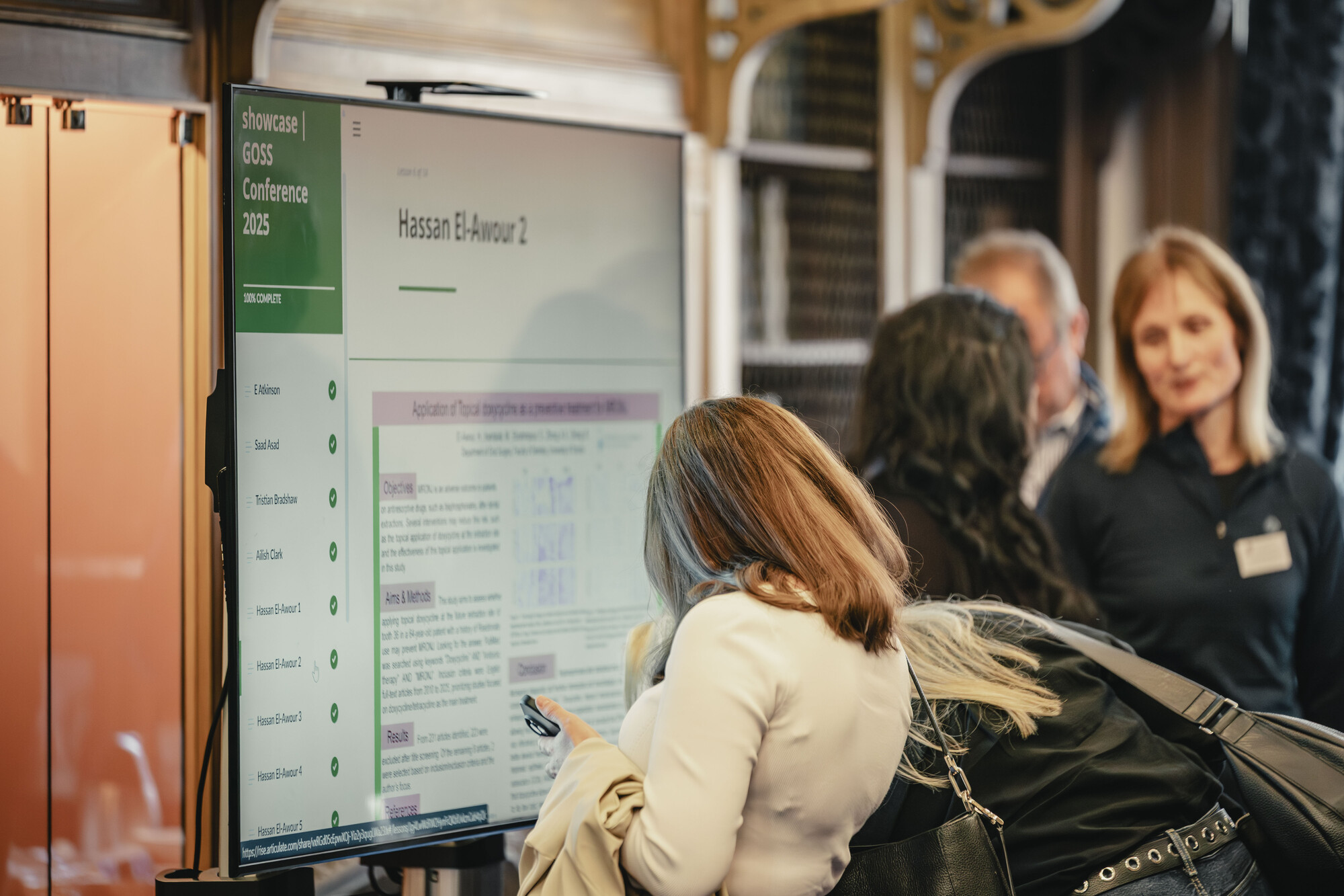 Delegates viewing poster presentations